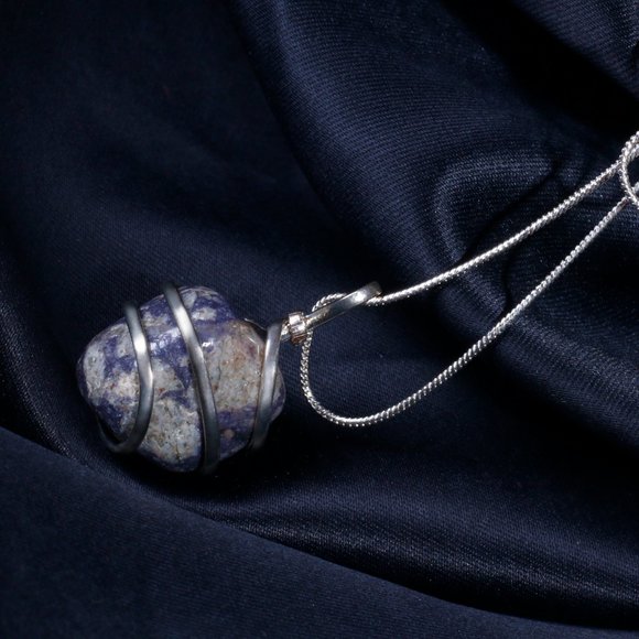 AYANA Charoite Crystal Pendant Necklace for Women - Authentic Healing Stone - Picture 4 of 8